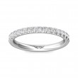 FlyerFit® Platinum Micropave Cutdown Wedding Band