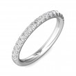 FlyerFit® Platinum Micropave Cutdown Wedding Band