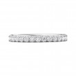FlyerFit® Platinum Micropave Cutdown Wedding Band