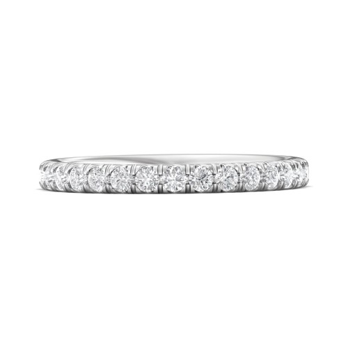 FlyerFit&reg; Platinum Micropave Cutdown Wedding Band