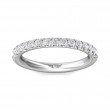 FlyerFit® Platinum Micropave Cutdown Wedding Band