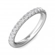 FlyerFit® Platinum Micropave Cutdown Wedding Band