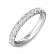 FlyerFit® Platinum Micropave Cutdown Wedding Band