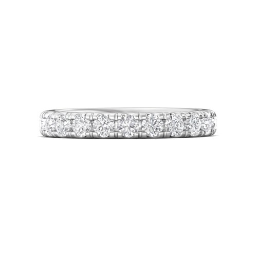 FlyerFit&reg; Platinum Micropave Cutdown Wedding Band