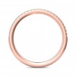 FlyerFit® 18K Pink Gold Micropave Cutdown Wedding Band