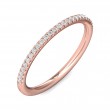 FlyerFit® 18K Pink Gold Micropave Cutdown Wedding Band