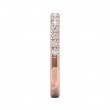 FlyerFit® 18K Pink Gold Micropave Cutdown Wedding Band