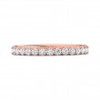 FlyerFit® 18K Pink Gold Micropave Cutdown Wedding Band
