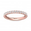 FlyerFit® 18K Pink Gold Micropave Cutdown Wedding Band