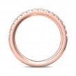 FlyerFit® 18K Pink Gold Micropave Cutdown Wedding Band