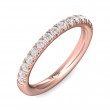 FlyerFit® 18K Pink Gold Micropave Cutdown Wedding Band