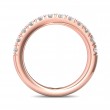 FlyerFit® 18K Pink Gold Micropave Cutdown Wedding Band