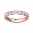 FlyerFit® 14K Pink Gold Micropave Cutdown Wedding Band