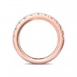 FlyerFit® 14K Pink Gold Micropave Cutdown Wedding Band