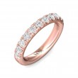 FlyerFit® 14K Pink Gold Micropave Cutdown Wedding Band