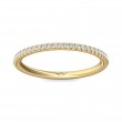 FlyerFit® 14K Yellow Gold Micropave Cutdown Wedding Band