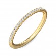 FlyerFit® 14K Yellow Gold Micropave Cutdown Wedding Band
