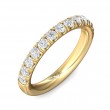 FlyerFit® 14K Yellow Gold Micropave Cutdown Wedding Band