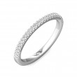 FlyerFit® 18K White Gold Vintage Wedding Band