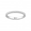 FlyerFit® 18K White Gold Vintage Wedding Band