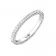 FlyerFit® 18K White Gold Vintage Wedding Band