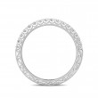 FlyerFit® 18K White Gold Vintage Wedding Band