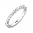 FlyerFit® 18K White Gold Vintage Wedding Band