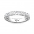 FlyerFit® 18K White Gold Vintage Wedding Band