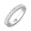 FlyerFit® 18K White Gold Vintage Wedding Band