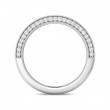 FlyerFit® Platinum Micropave Bead Set Wedding Band