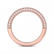 FlyerFit® 18K Pink Gold Micropave Bead Set Wedding Band