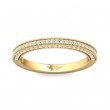 FlyerFit® 14K Yellow Gold Micropave Bead Set Wedding Band