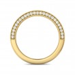 FlyerFit® 14K Yellow Gold Micropave Bead Set Wedding Band