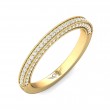 FlyerFit® 14K Yellow Gold Micropave Bead Set Wedding Band