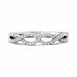 FlyerFit® Platinum Micropave Cutdown Wedding Band