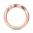 FlyerFit® 18K Pink Gold Micropave Cutdown Wedding Band
