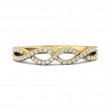 FlyerFit® 18K Yellow Gold Micropave Cutdown Wedding Band