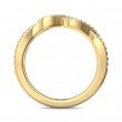 FlyerFit® 18K Yellow Gold Micropave Cutdown Wedding Band