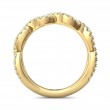 FlyerFit® 18K Yellow Gold Micropave Cutdown Wedding Band