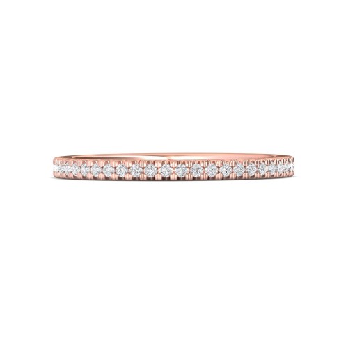 FlyerFit&reg; 14K Pink Gold Vintage Wedding Band