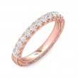 FlyerFit® 18K Pink Gold Vintage Wedding Band