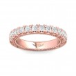FlyerFit® 18K Pink Gold Vintage Wedding Band