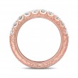 FlyerFit® 18K Pink Gold Vintage Wedding Band