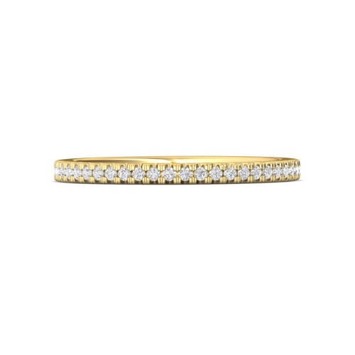 FlyerFit&reg; 18K Yellow Gold Vintage Wedding Band