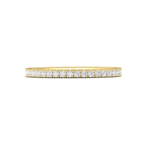 FlyerFit&reg; 14K Yellow Gold Vintage Wedding Band