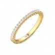FlyerFit® 18K Yellow Gold Vintage Wedding Band