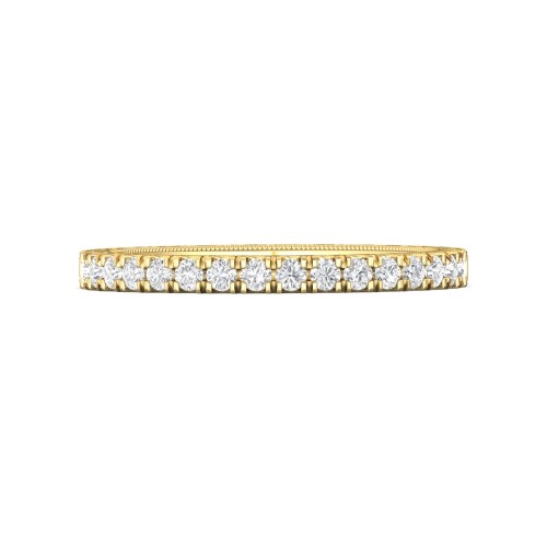 FlyerFit&reg; 14K Yellow Gold Vintage Wedding Band