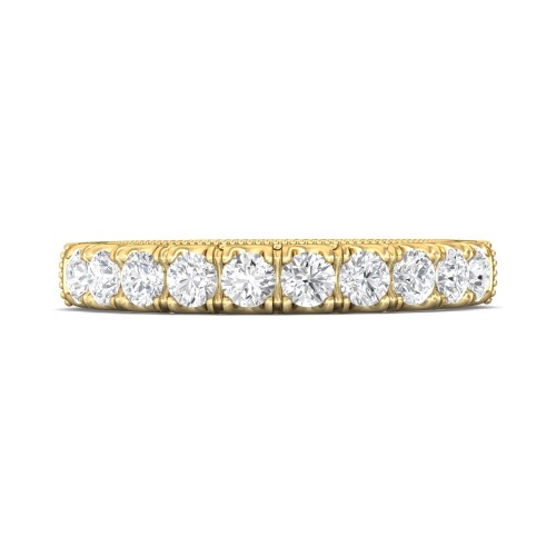 FlyerFit&reg; 14K Yellow Gold Vintage Wedding Band