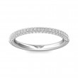FlyerFit® Platinum Micropave Wedding Band