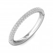 FlyerFit® Platinum Micropave Wedding Band